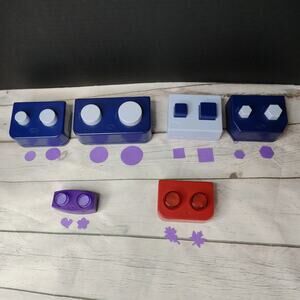 Creative Memories Paper Punches Lot of 6 Circles‎ Squares Heart Flower Hexagons